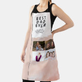 最高のパパ台本の水彩4 Photo Collageエプロン エプロン (インサイチュ)