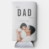 最高のパパ史上最少主義の写真父の日クール スリム缶クーラー (正面)