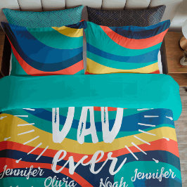 最高のパパ名パーソナライズされた父の日 フリースブランケット