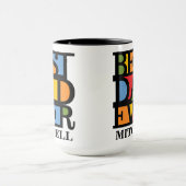 最高のパパ名前をカスタムする マグカップ (中央)