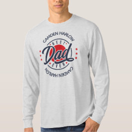 最高のパパ名赤白青 Tシャツ