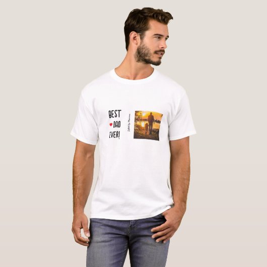 最高のパパ名 Tシャツ (正面フル)