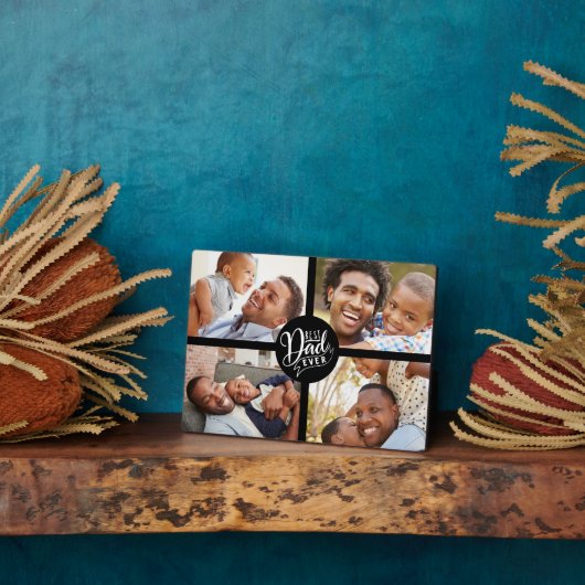 最高のパパ家族の写真プラーク フォトプラーク (側面)