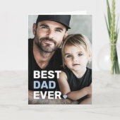 最高のパパ常に写真のハートの父の日に折り畳まれた シーズンカード (正面)