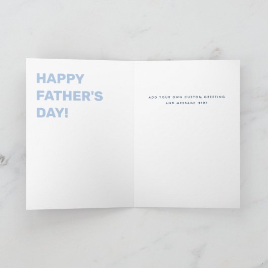 最高のパパ常に写真のハートの父の日に折り畳まれた シーズンカード (内部)