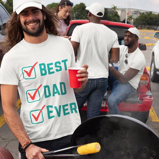 最高のパパ常に大規模なプリント共通スタイル再設計 Tシャツ