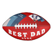 最高のパパ幾何モダン写真父の日 アメリカンフットボール (正面)