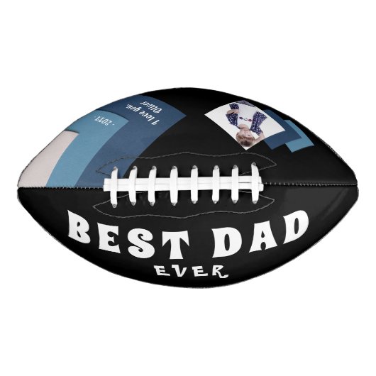 最高のパパ幾何モダン写真父の日 アメリカンフットボール (正面)