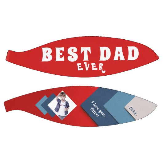 最高のパパ幾何モダン写真父の日 バスケットボール (パネル)