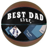 最高のパパ幾何モダン写真父の日Ba バスケットボール (正面)