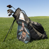 最高のパパ愛する ゴルフタオル (グリーン)