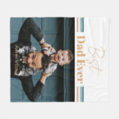 最高のパパ愛する フリースブランケット (正面(横))