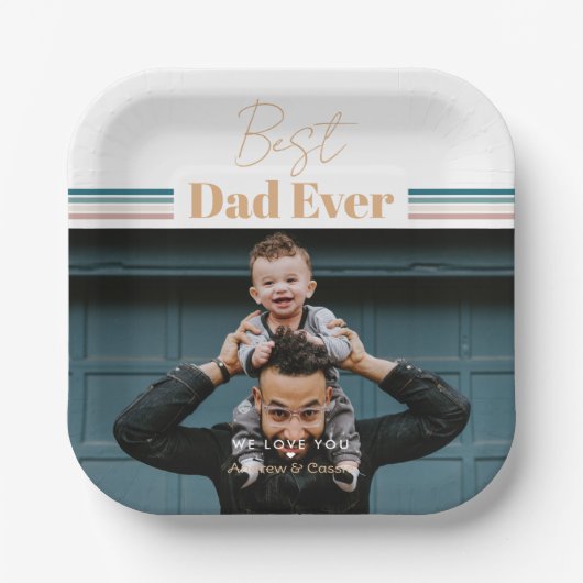 最高のパパ愛する ペーパープレート (正面)