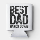 最高のパパ手下パパジョーク口ひげ恋人 缶クーラー (裏面)