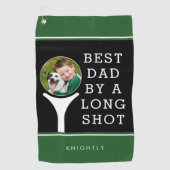 最高のパパ撮影パーソナライズされた ゴルフタオル (正面)