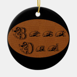 最高のパパ文字 セラミックオーナメント