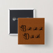 最高のパパ文字 缶バッジ (正面&裏面)