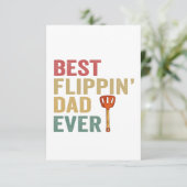 最高のパパ料理おもしろいBBQ父ギフト サンキューカード (スタンド正面)