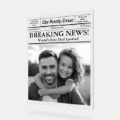 最高のパパ新聞カスタム写真 アクリルサイン (傾斜)