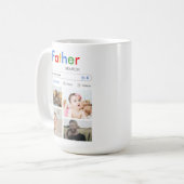 最高のパパ検索ベビー子供かわいい写真コラージュ コーヒーマグカップ (正面左)