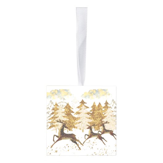 最高のパパ母金ゴールドクリスマス写真ファミリーコラージュ キューブオーナメント (右)