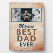 最高のパパ水の色の父3フォトコラージュ フォトプラーク (正面)