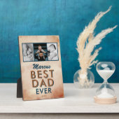 最高のパパ水の色の父3フォトコラージュ フォトプラーク (側面)