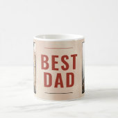 最高のパパ水彩父の日の写真 コーヒーマグカップ (中央)