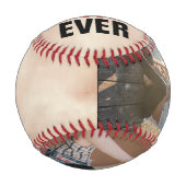 最高のパパ水彩父の日2写真コラージュ 野球ボール (正面)