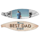 最高のパパ水色父の3日間フォトコラージュ バスケットボール (パネル)