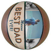 最高のパパ水色父の3日間フォトコラージュ バスケットボール (縦)