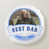 最高のパパ永遠の父の日のギフトホワイト ラウンドクッション (正面)