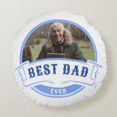 最高のパパ永遠の父の日のギフトホワイト ラウンドクッション (裏面)