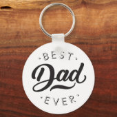 最高のパパ永遠の父の日のギフト幸せなパパの日 キーホルダー (正面)