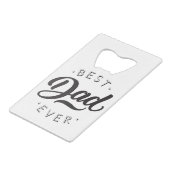 最高のパパ永遠の父の日のギフト幸せなパパの日 クレジットカード栓抜き (裏面アングル)