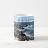 最高のパパ海の大西洋海波 コーヒーマグカップ (中央)