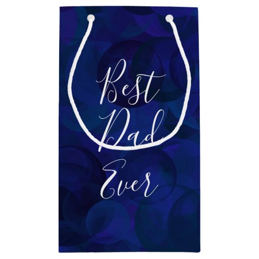 最高のパパ海ユニーク軍父の日 スモールペーパーバッグ (裏面)