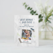 最高のパパ父の日の義理の父カスタムのフォトカード (スタンド正面)