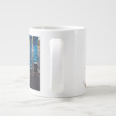 最高のパパ父の日フォトブルゴーニュ文字 ジャンボコーヒーマグカップ (裏面)