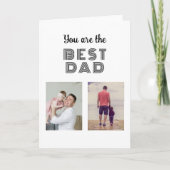 最高のパパ父の日2写真コラージュ シーズンカード (正面)