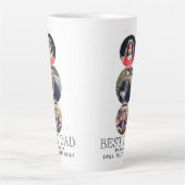 最高のパパ父の日3オーバル写真コラージュ カフェラテマグ (正面)