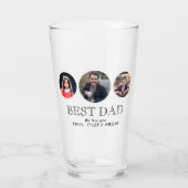 最高のパパ父の日3オーバル写真コラージュ タンブラーグラス (正面)