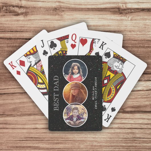 最高のパパ父の日3オーバル写真コラージュ トランプ