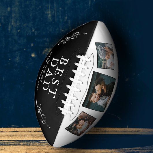 最高のパパ父葉3カスタム写真コラージュ アメリカンフットボール