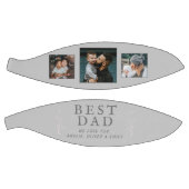 最高のパパ父葉3カスタム写真コラージュ バスケットボール (パネル)