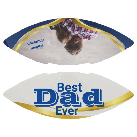 最高のパパ父青カスタム写真 アメリカンフットボール (パネル)