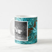 最高のパパ生誕写真葉パターンmag コーヒーマグカップ (正面左)