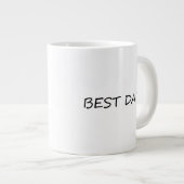 最高のパパ白黒ミニマルモダン ジャンボコーヒーマグカップ (正面右)