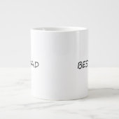 最高のパパ白黒ミニマルモダン ジャンボコーヒーマグカップ (正面)