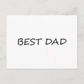 最高のパパ白黒ミニマルモダン ポストカード (正面)